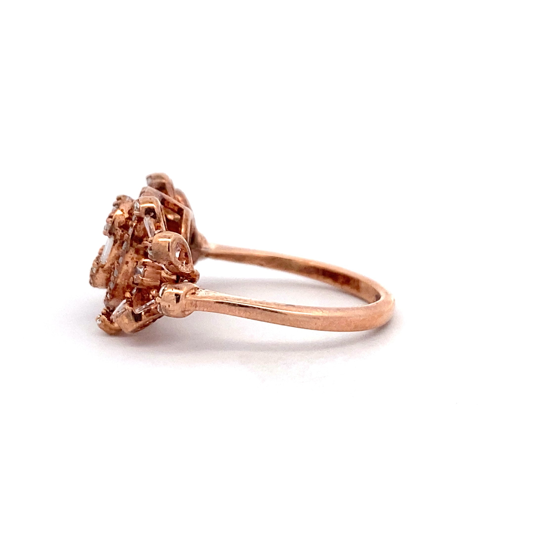 Baguette Cluster Statement Ring