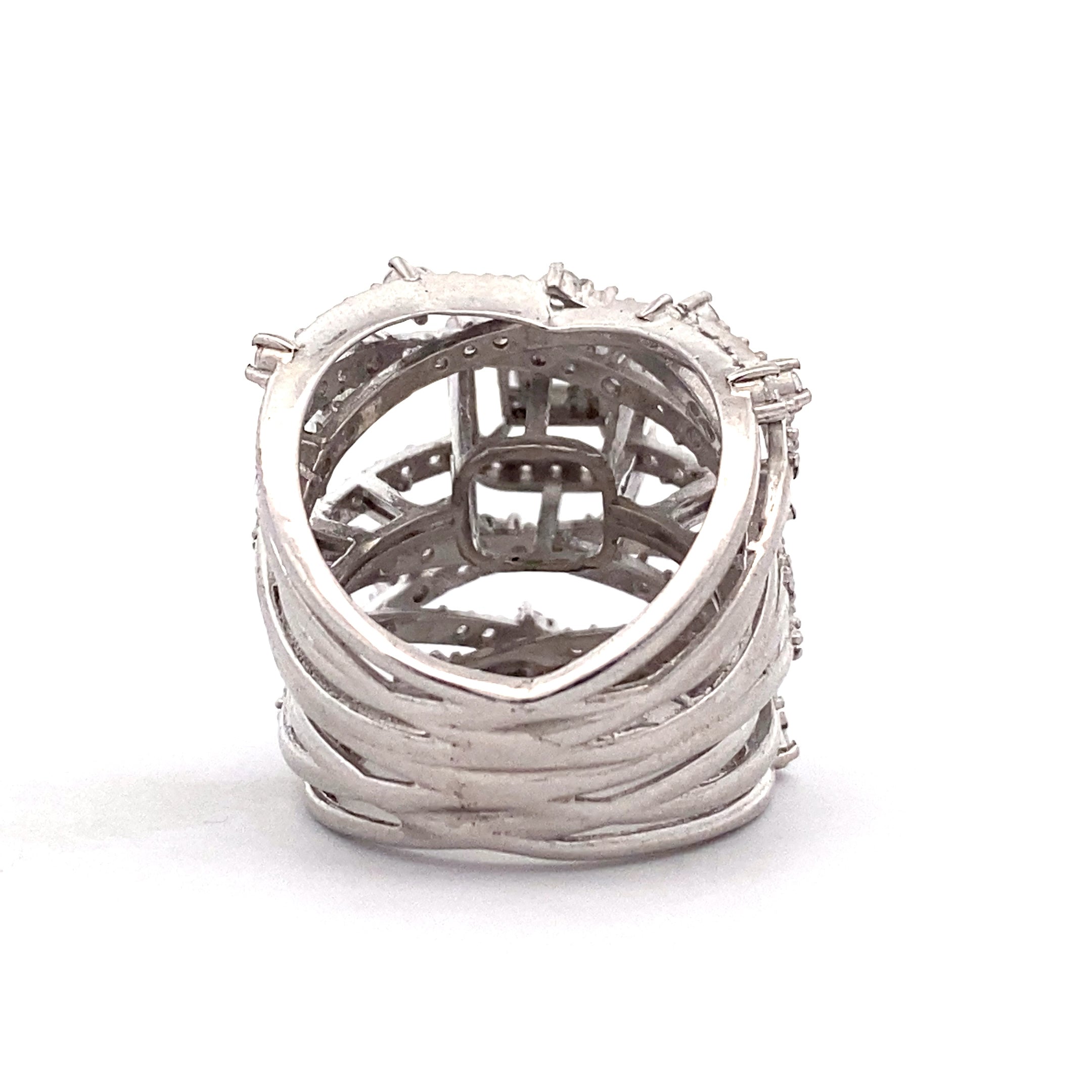 Crisscross Wide Band Ring