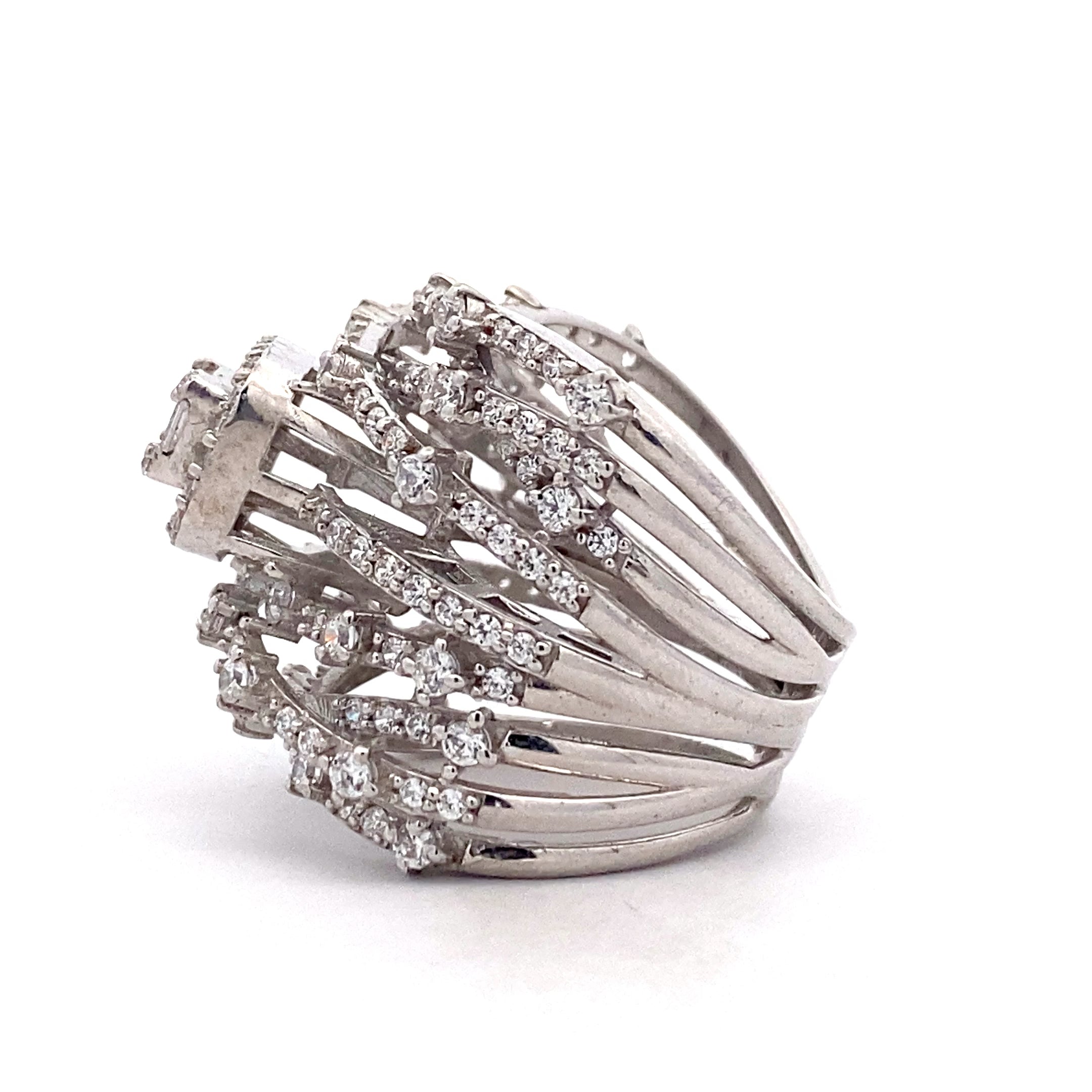 Crisscross Wide Band Ring