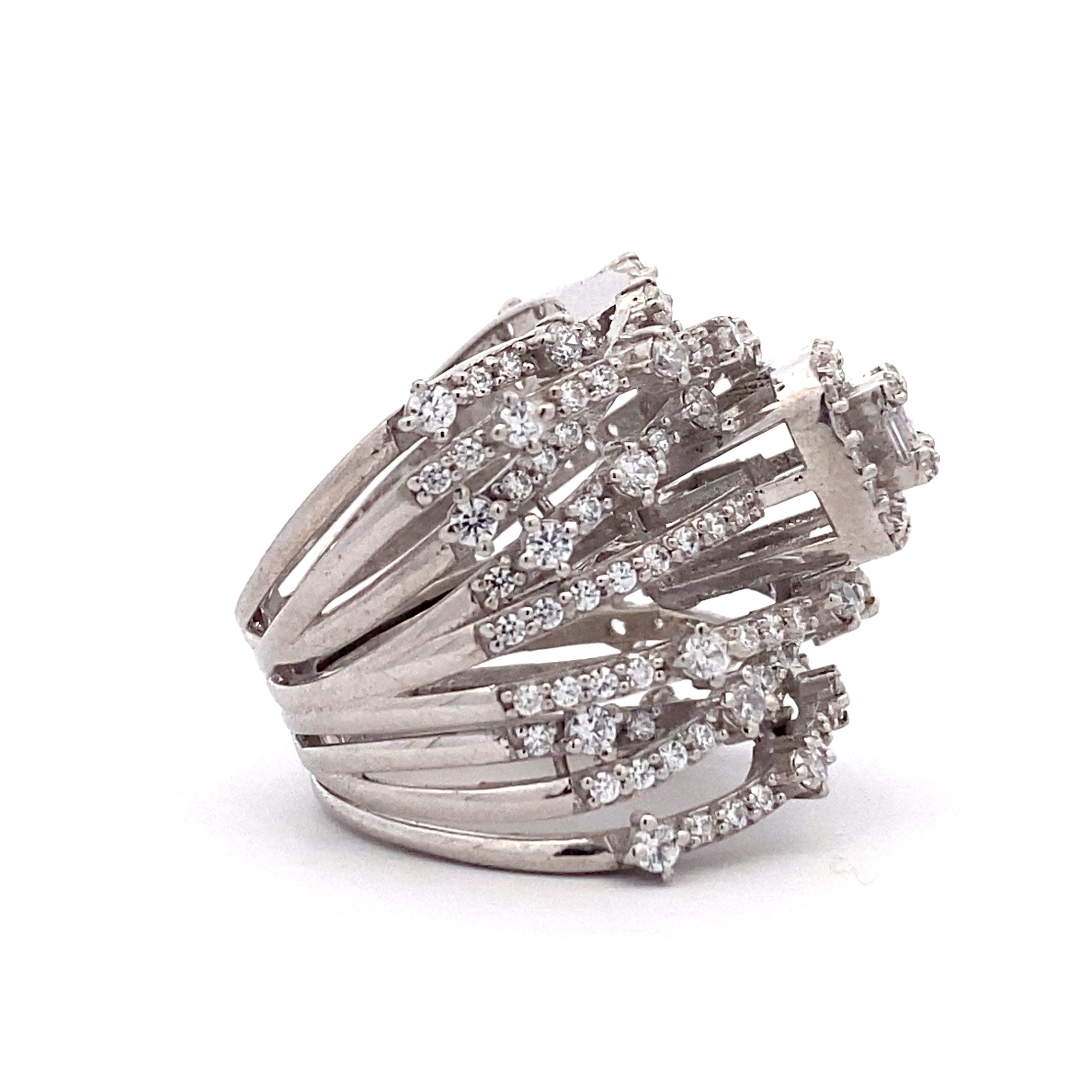 Crisscross Wide Band Ring