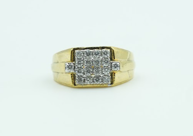 Men's Bold Pavé Signet Ring