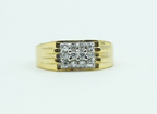 Men's Step Edge Cluster Ring