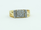 Men's Polka Dot Pavé Ring