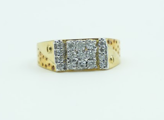 Men's Polka Dot Pavé Ring