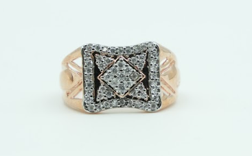Men's Moissanite Geo Black Ring