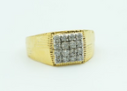 Men's Signet Pavé Ring