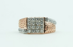 Men's Textured Dome Pavé Ring