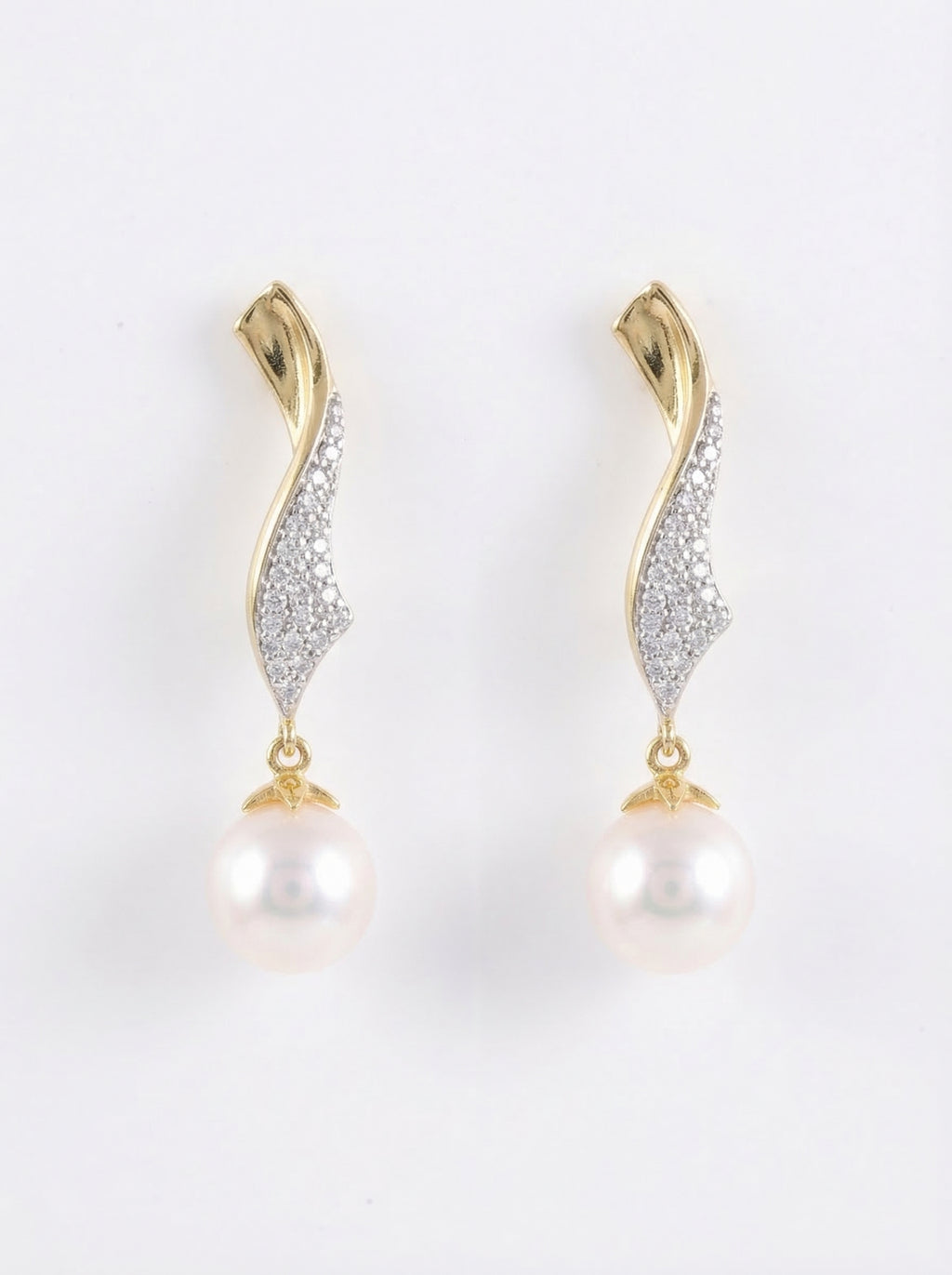 Twist Pearl Drop Earrings
