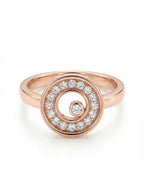 Rose Gold Spiral Disc Ring