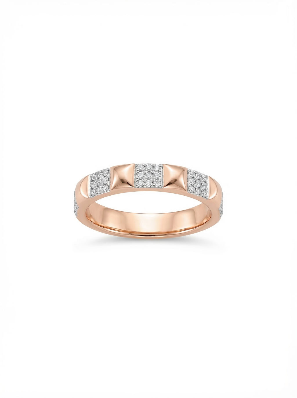 Pyramid Stud Pavé Band