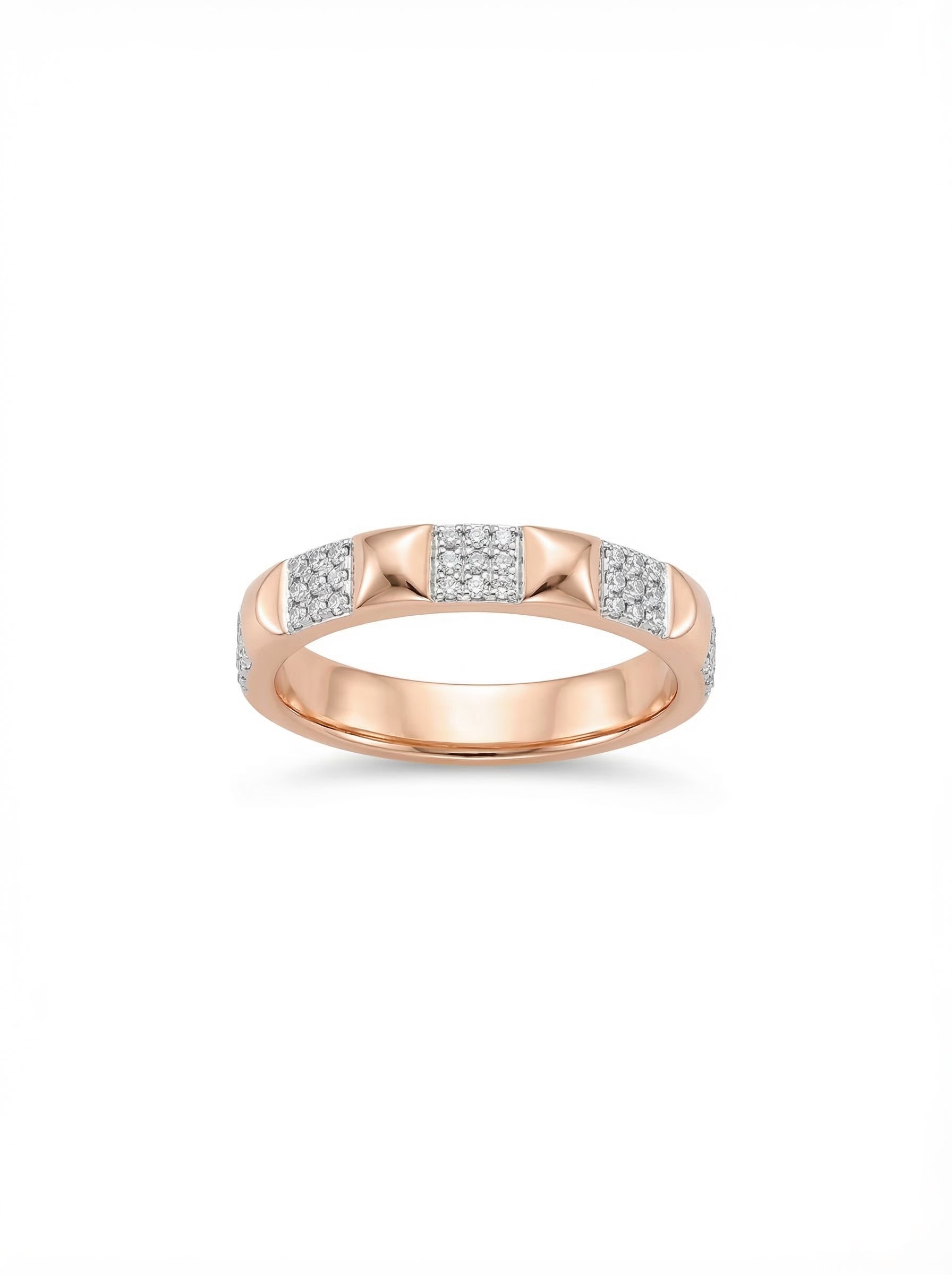 Pyramid Stud Pavé Band