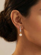 Twist Pearl Drop Earrings