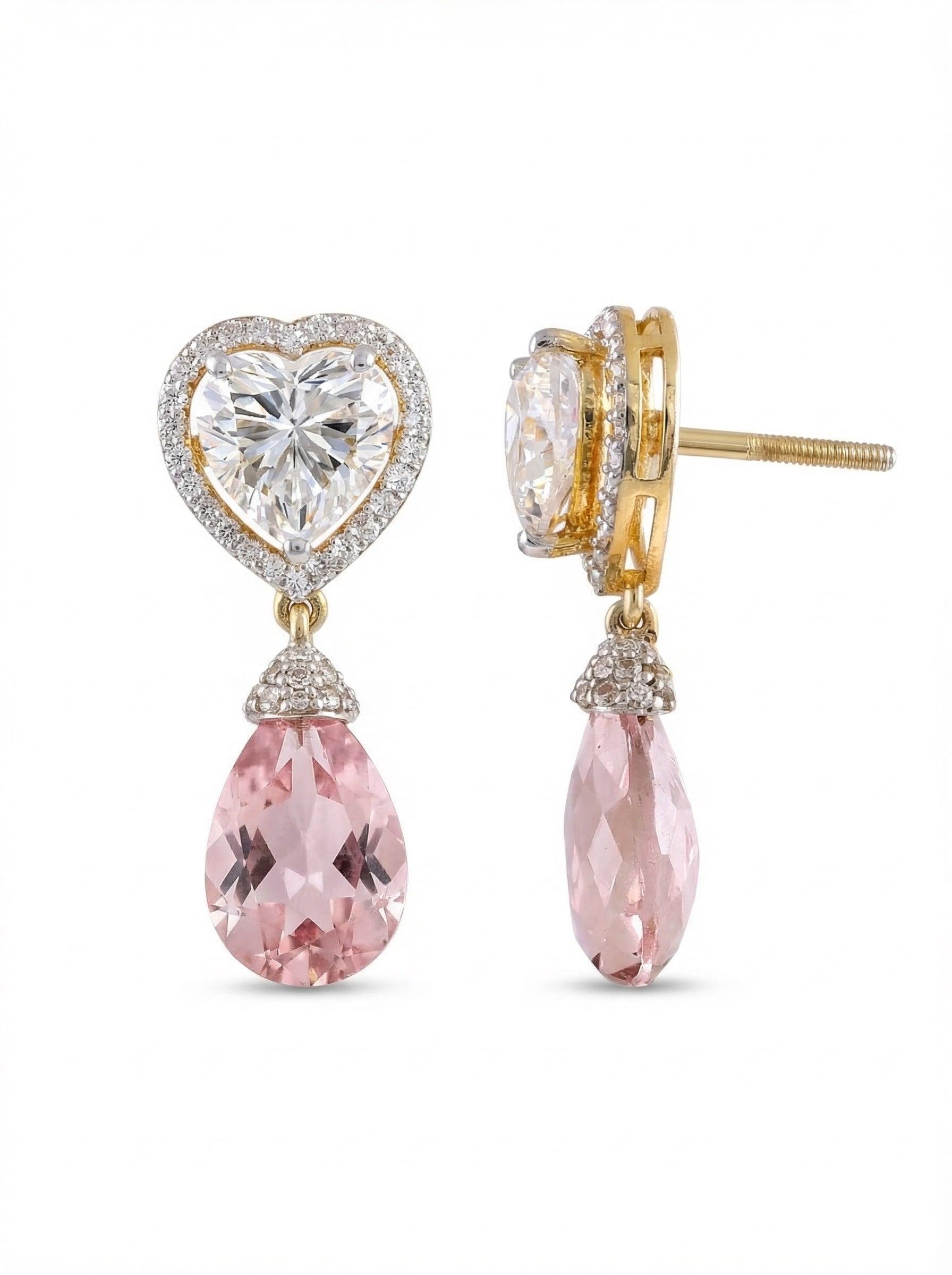Heart & Blush Teardrop Earrings