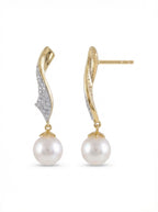 Twist Pearl Drop Earrings