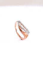 Brushed Silver Wave Ring