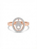 Diamond Elephant Circle Ring