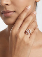Diamond Elephant Circle Ring