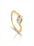 Twisted Trio Moissanite Ring