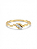 Twisted Trio Moissanite Ring