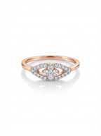 Evil Eye Crystal Silver Ring