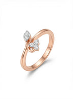 Moissanite Vine Leaf Ring