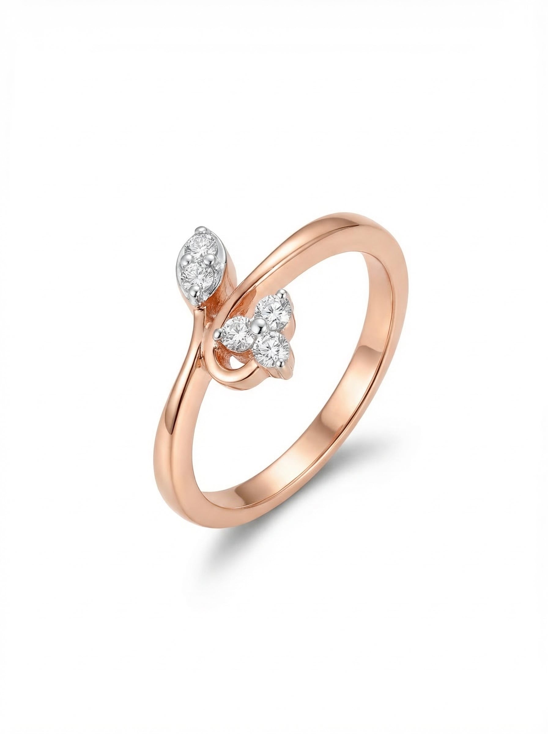 Moissanite Vine Leaf Ring