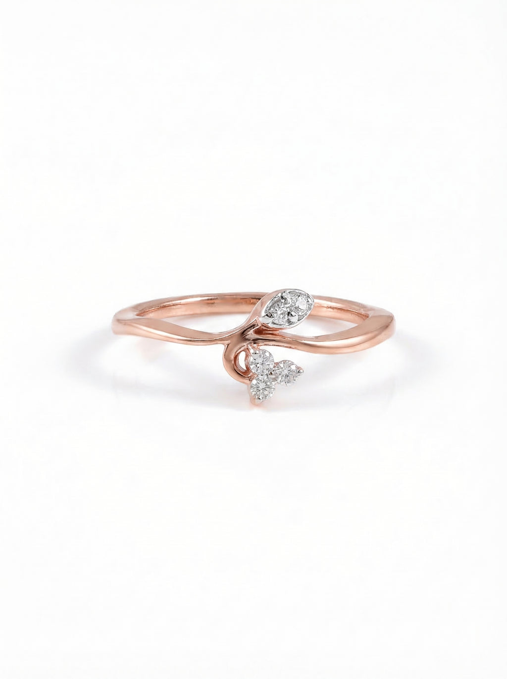 Moissanite Vine Leaf Ring