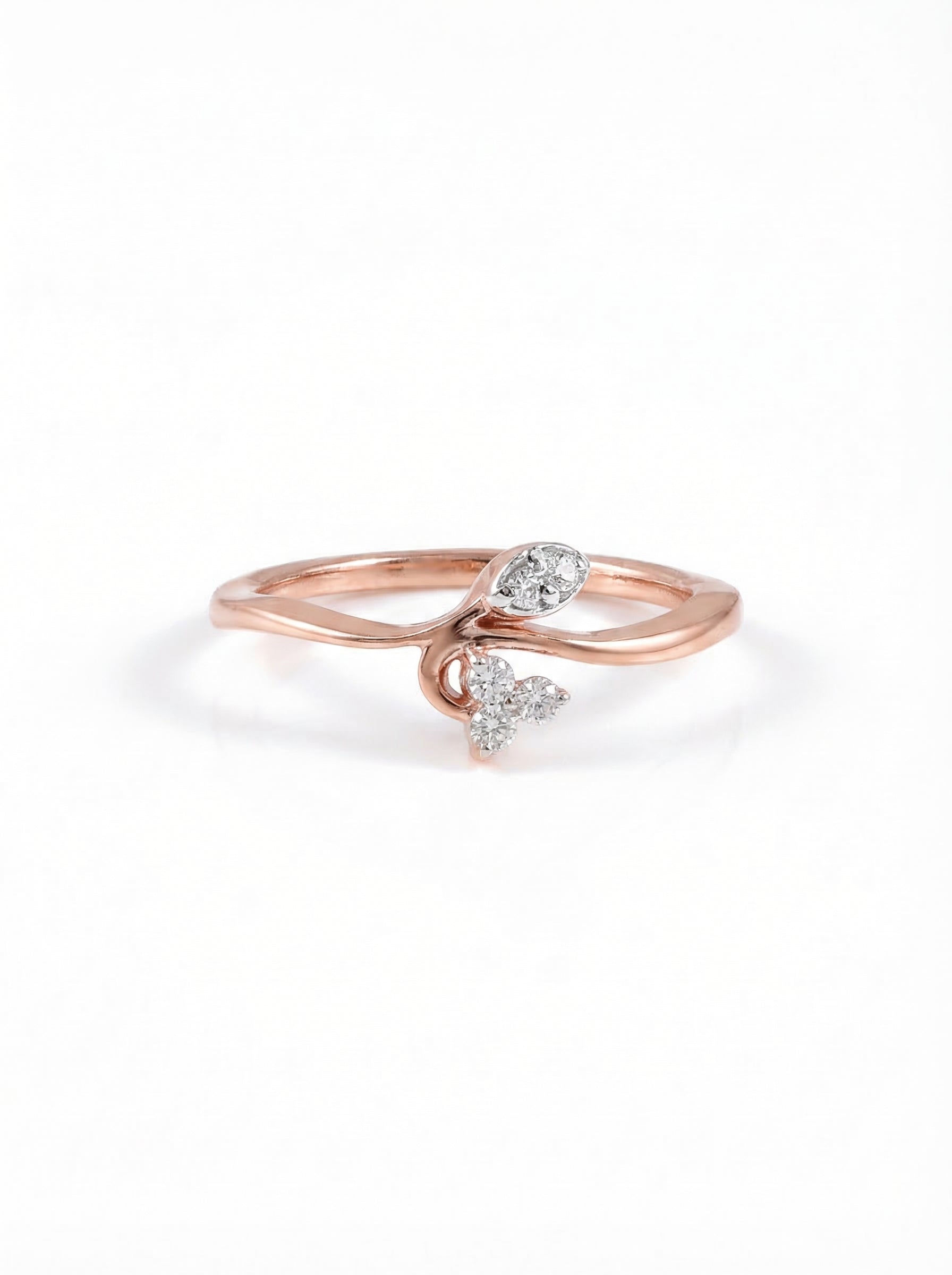 Moissanite Vine Leaf Ring
