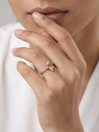 Moissanite Vine Leaf Ring