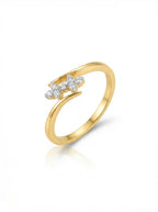 Twin Bloom Moissanite Ring