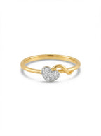 Pavé Heart Charm Ring