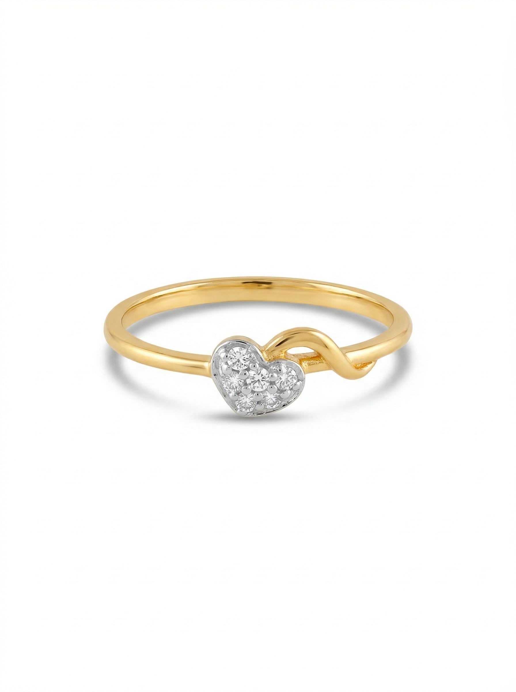 Pavé Heart Charm Ring