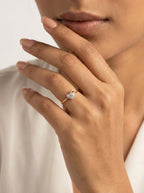 Pavé Heart Charm Ring