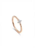 Quatrefoil Crystal Silver Ring