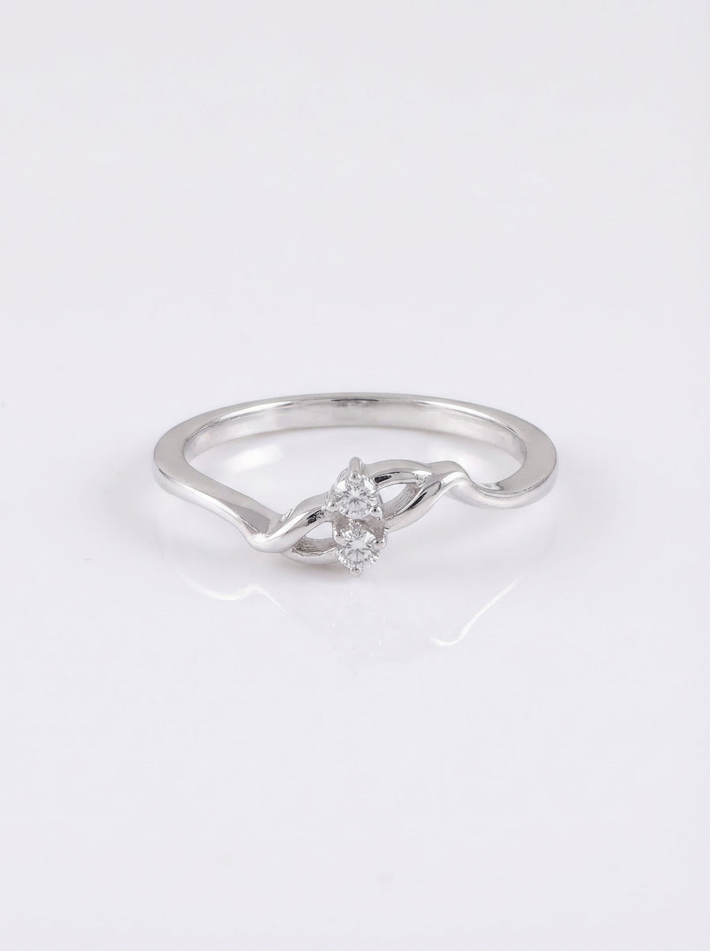 Twin Stone Twist Ring