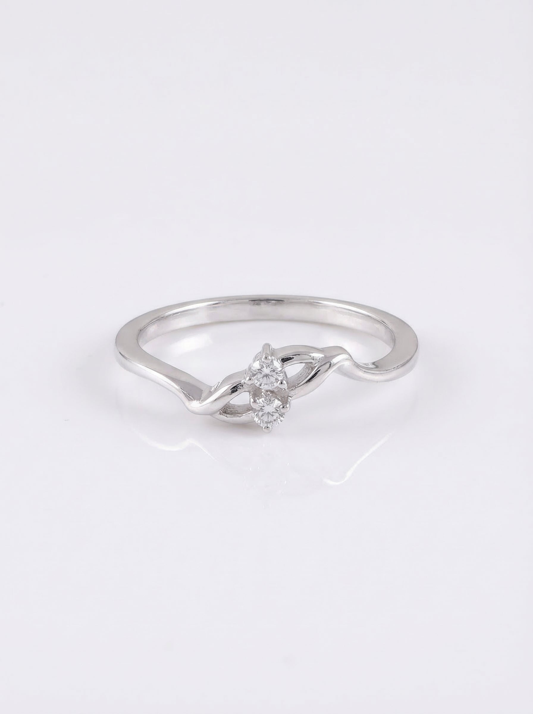 Twin Stone Twist Ring