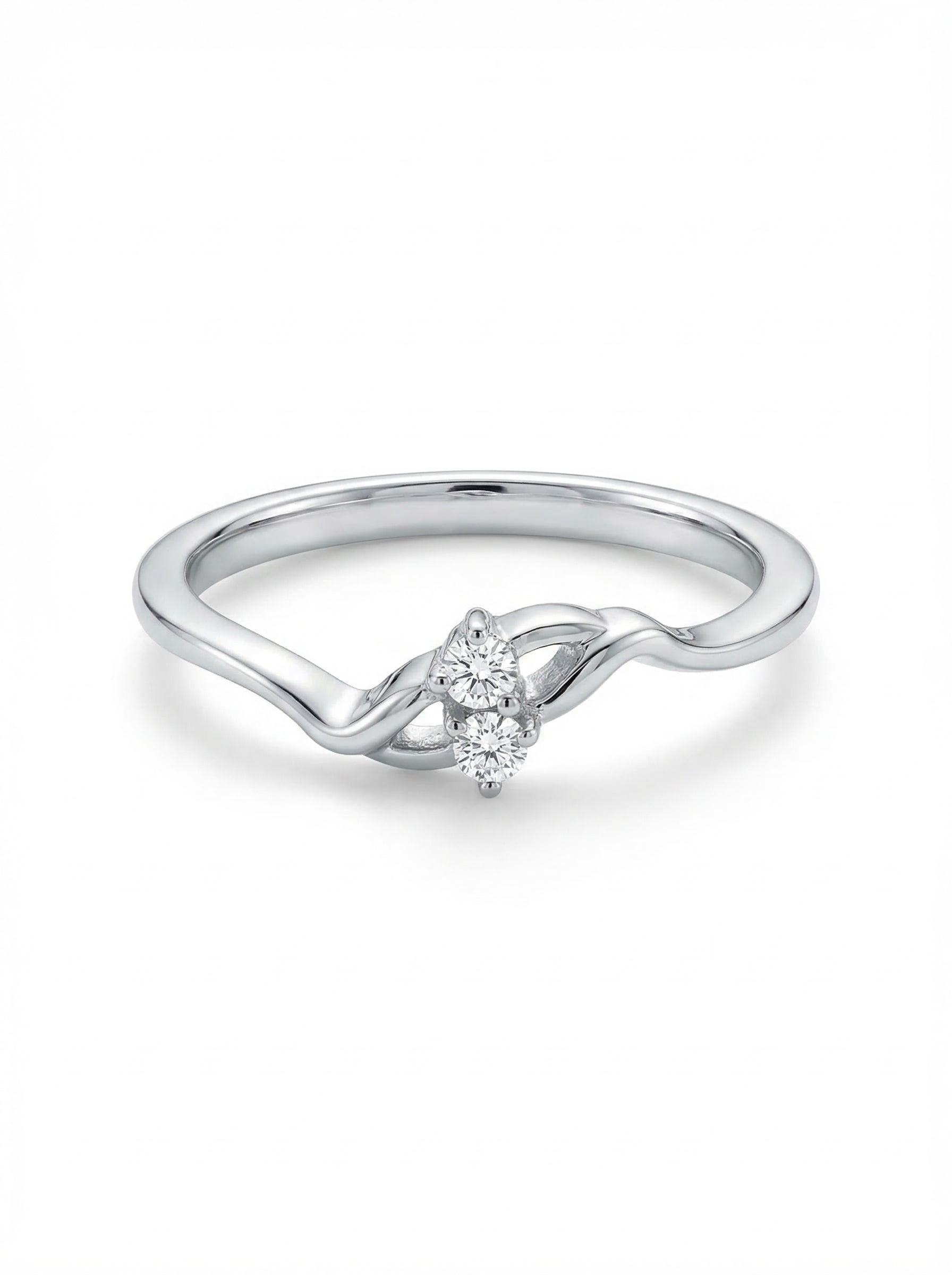 Twin Stone Twist Ring