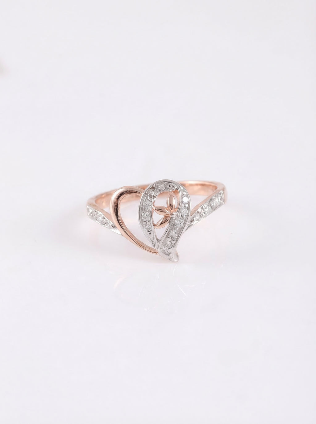 Crystal Swirl Silver Ring