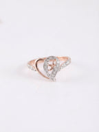 Crystal Swirl Silver Ring