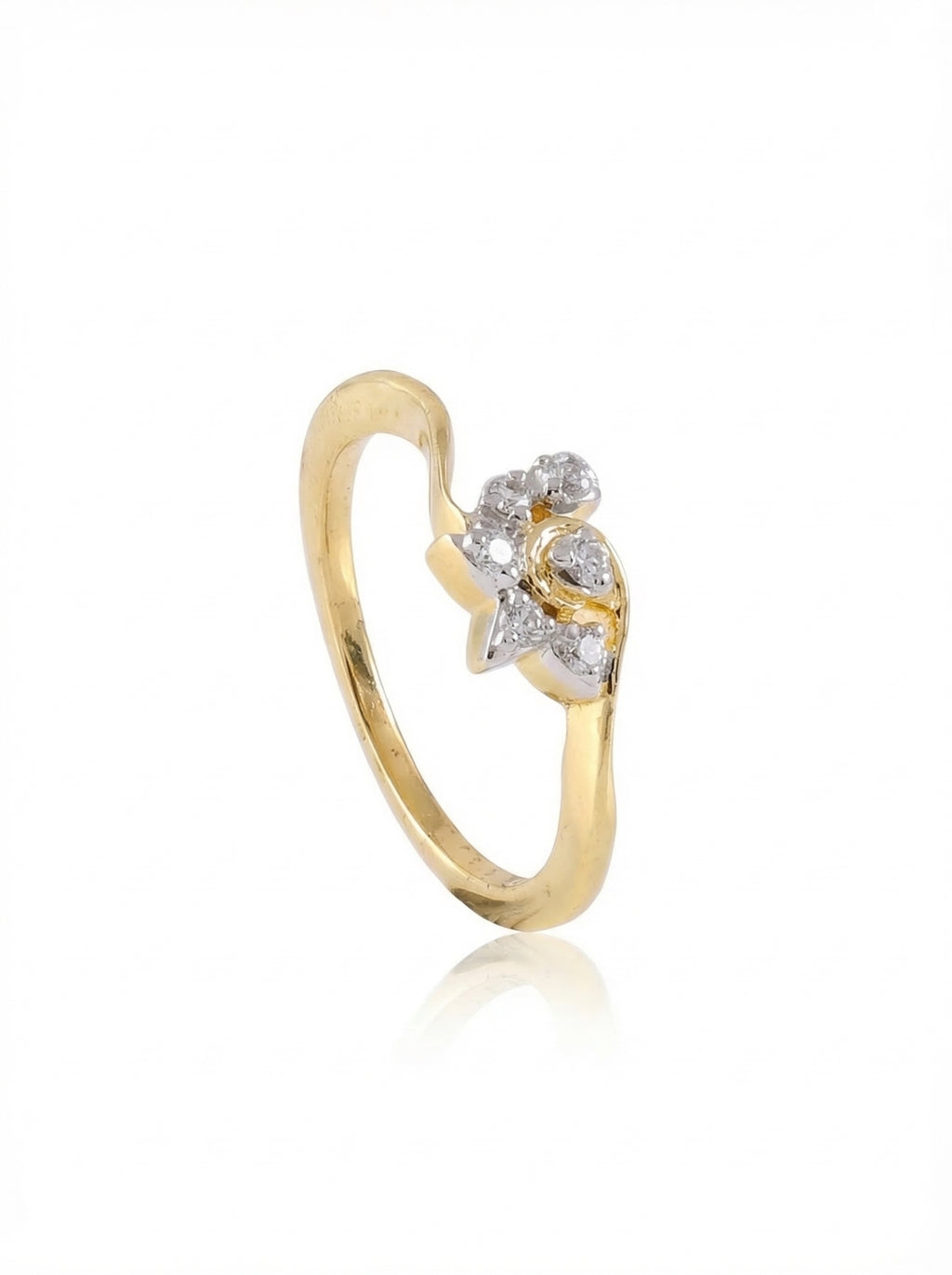 Mixed-Cut Crystal Cluster Ring