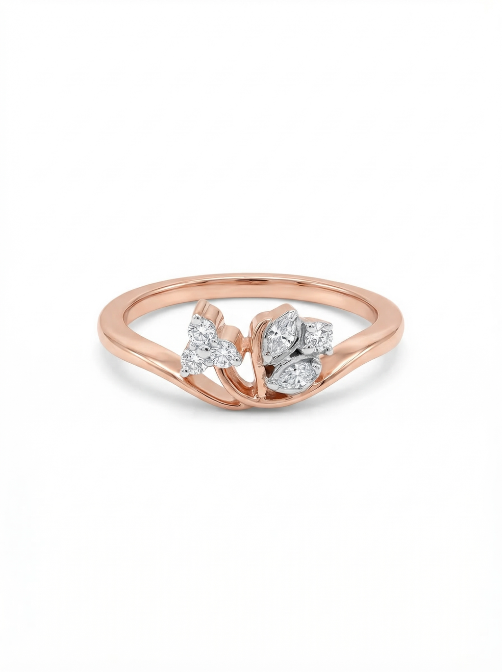 Scattered Crystal Silver Ring
