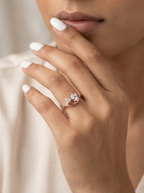 Scattered Crystal Silver Ring