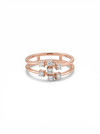 Double Band Moissanite Ring