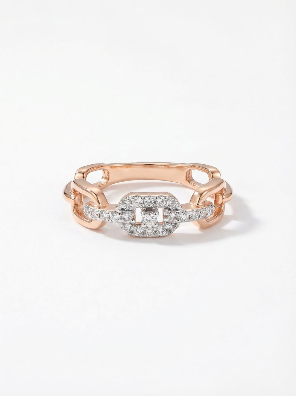 Moissanite Pavé Chain Ring