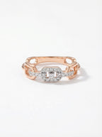 Moissanite Pavé Chain Ring
