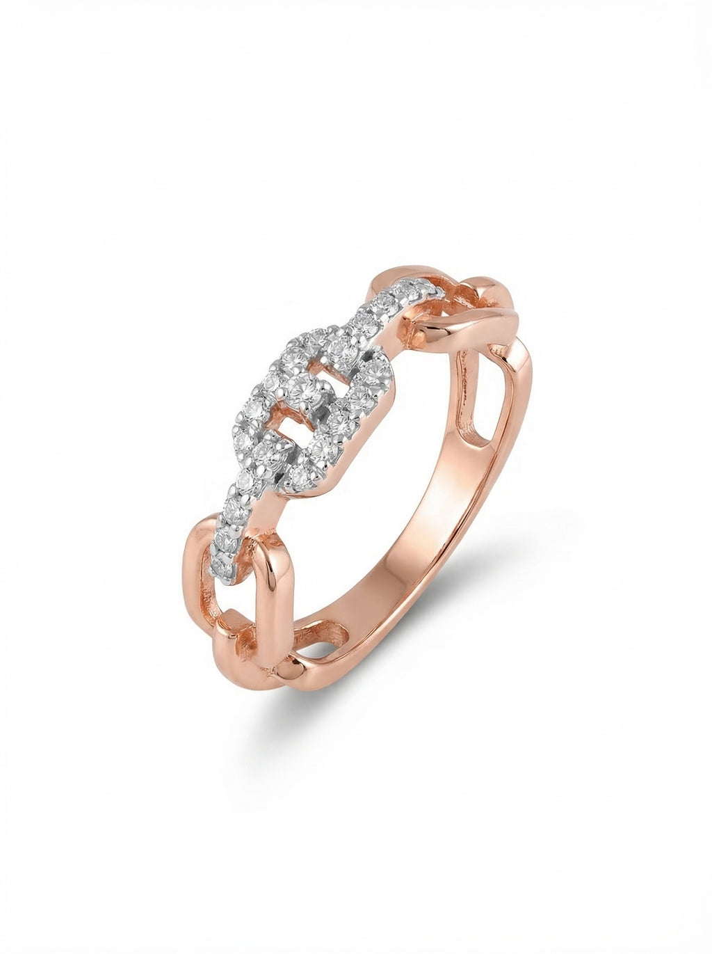 Moissanite Pavé Chain Ring