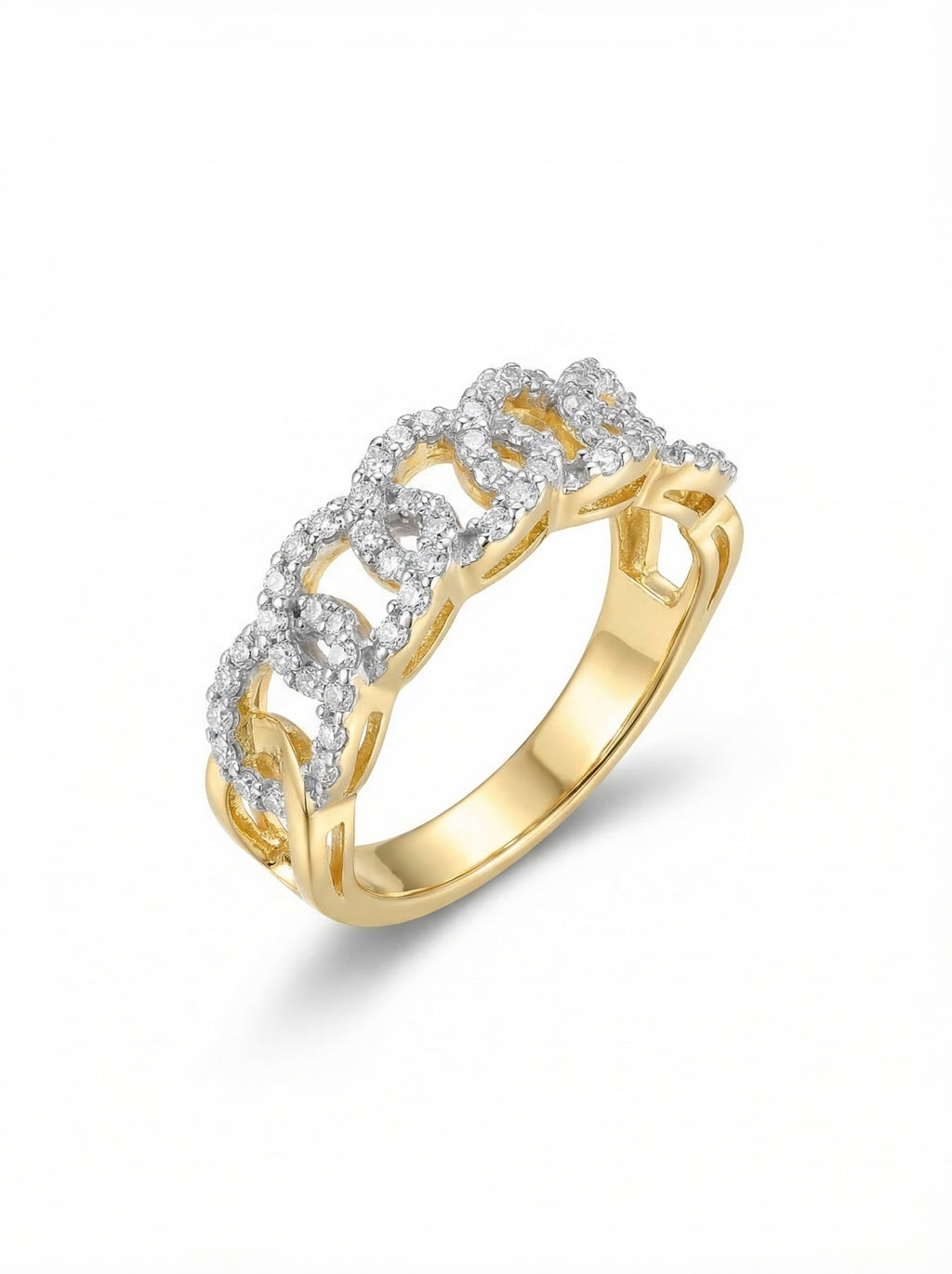 Full Pavé Chain Band Ring