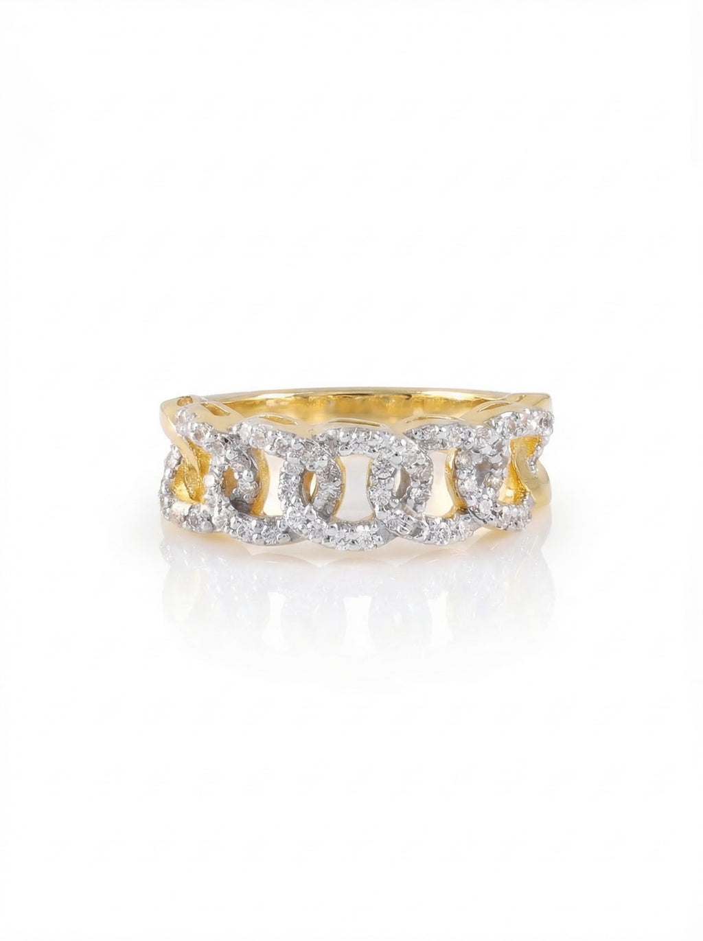 Full Pavé Chain Band Ring