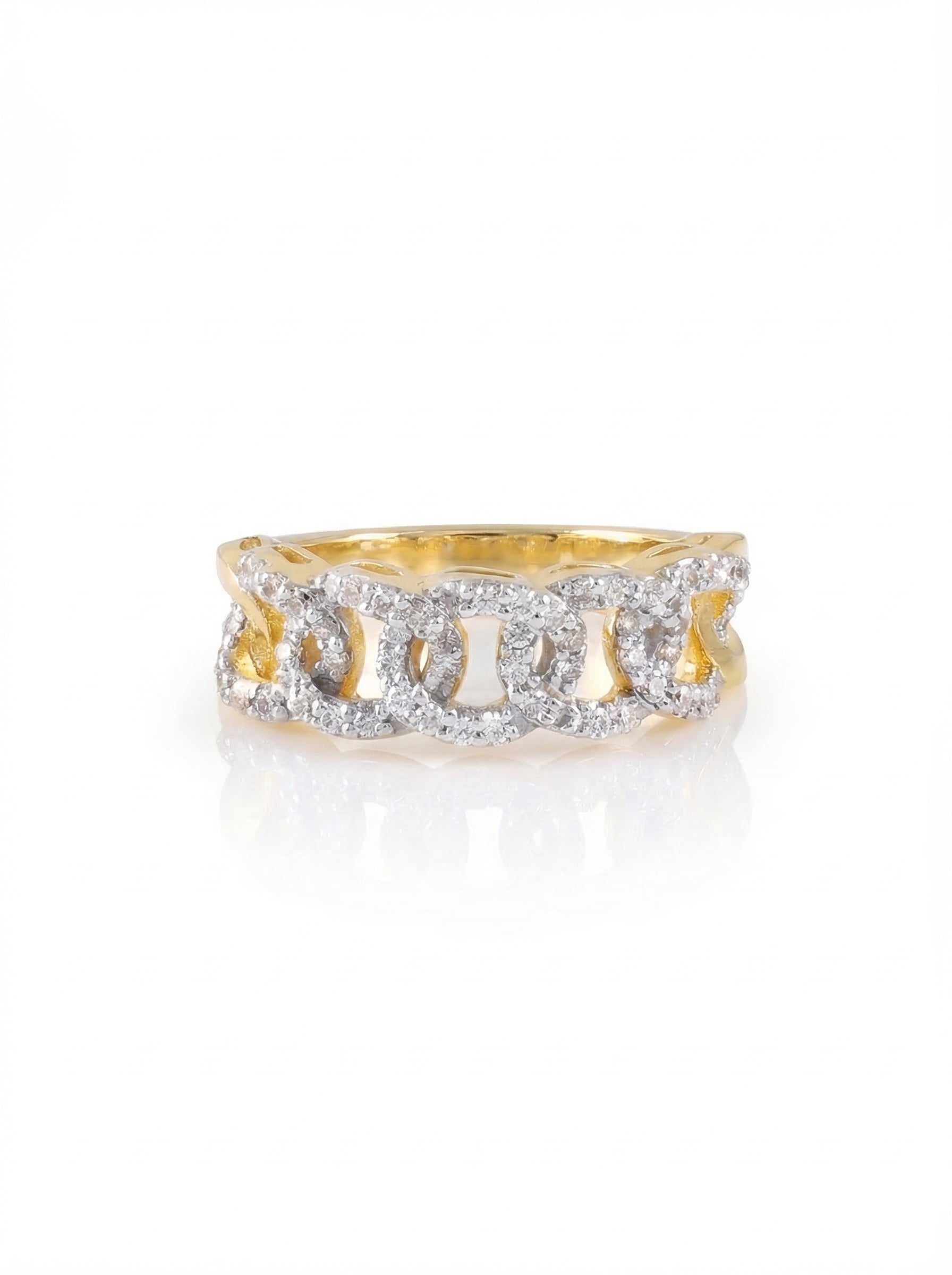 Full Pavé Chain Band Ring