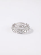 Emerald Cut Chain Moissanite Ring